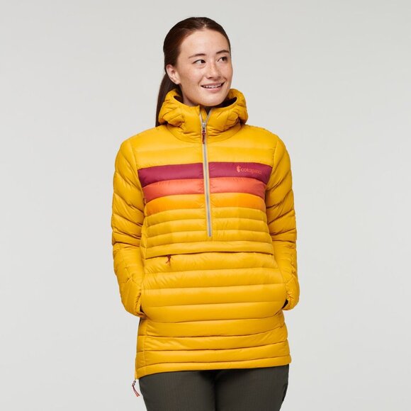 Cotopaxi Fuego Down Hooded Pullover - Women's Size XXLAmber Stripes / XXL